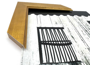 Gold Flat Distressed Frame - 5x7 8x10 9x12 11x14 12x12 12x16 14x18 16x20 20x24