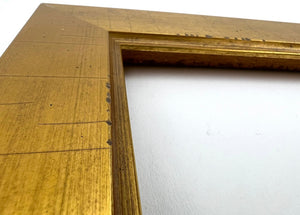 Gold Flat Distressed Frame - 5x7 8x10 9x12 11x14 12x12 12x16 14x18 16x20 20x24