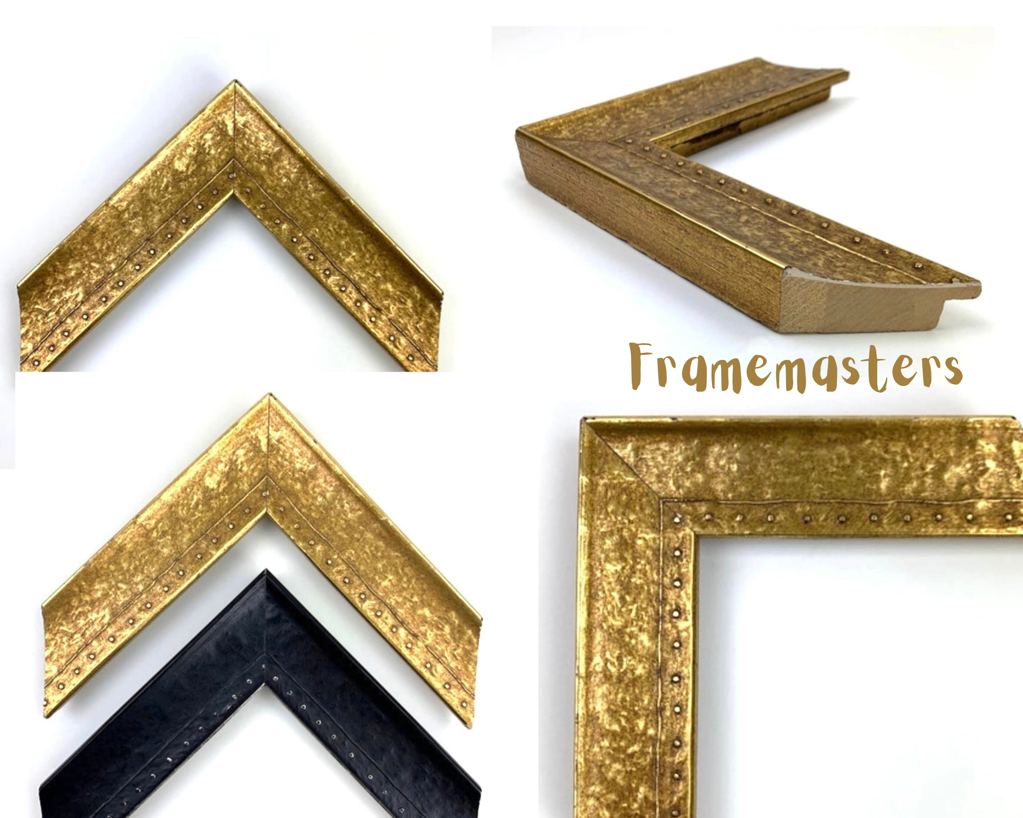 Antique Modern Black & Gold 1 3/4”